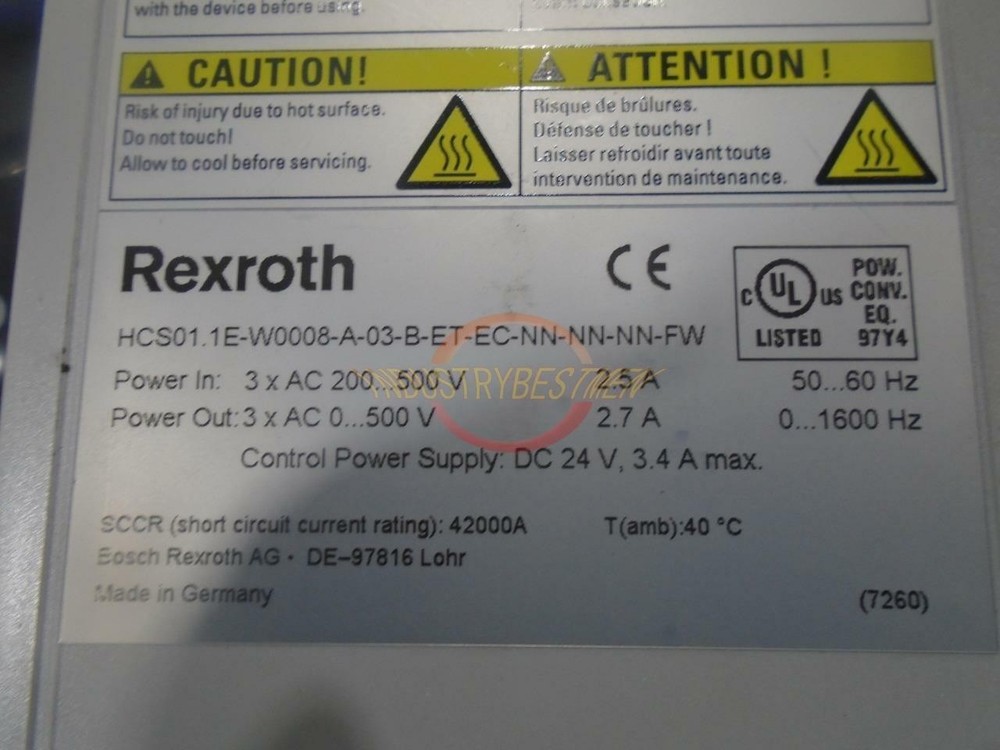 ONE USED HCS01.1E-W0008-A-03-B-ET-EC-NNN-NN-NN-FW Servo Drive *yt