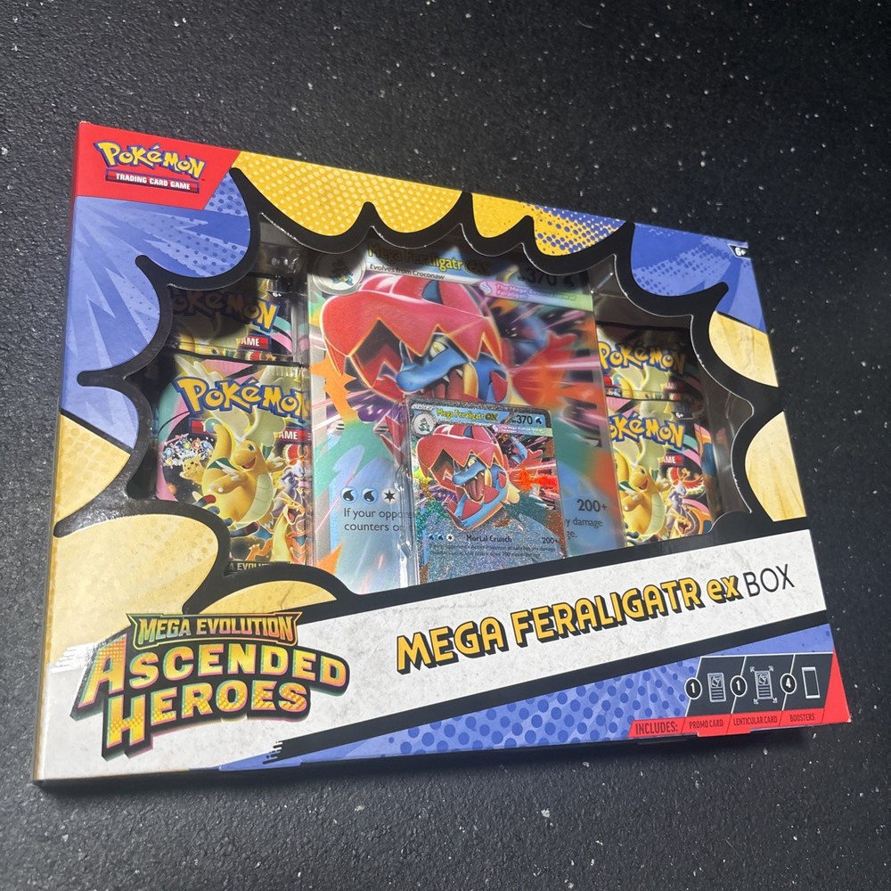Pokémon TCG Ascended Heroes Mega Feraligatr Ex Box - Brand New & Sealed