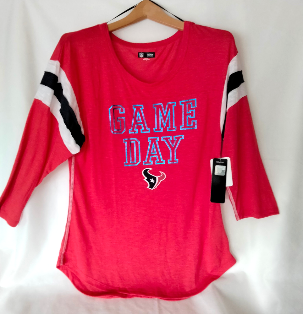 MLB Game Day Texas Team Apparel  Womens 3/4 Sleeve Shirt  Size Large