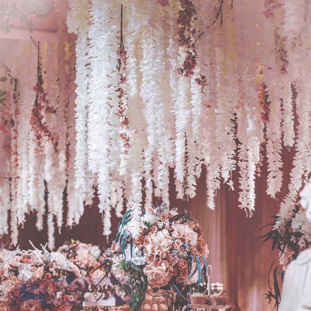 100cm Artificial Magnolia Flowers for Elegant Hanging D茅cor