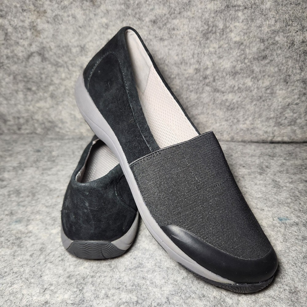 Dansko Harriet Comfort Shoes Black Suede Slip On Stretch Womens Size EU 40 US 9