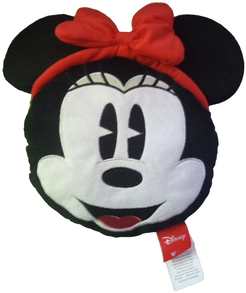 Disney Minnie Mouse Head Face Plush Travel Accent Pillow Christmas Toy Buddy K-image