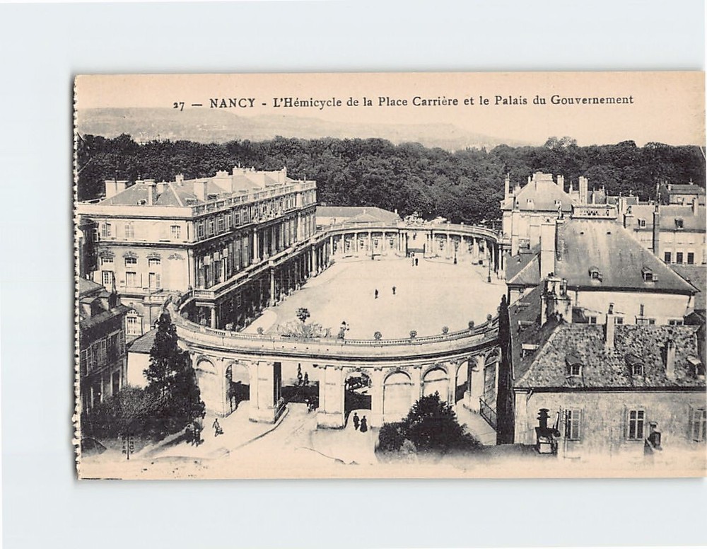 Postcard The Hémicycle Place de la Carrière Government Palace Nancy France