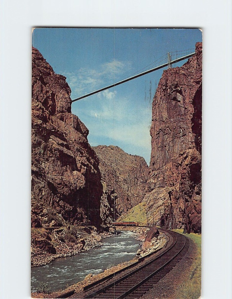 Postcard Royal Gorge Suspension Bridge Canon City Colorado USA