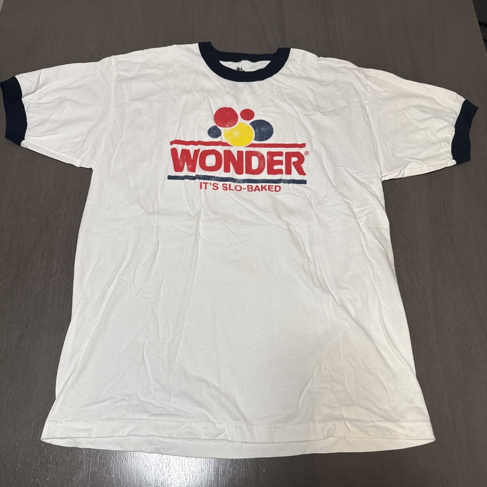 Vintage Ringer Men’s XL Wonderlax White T-Shirt 100% Cotton