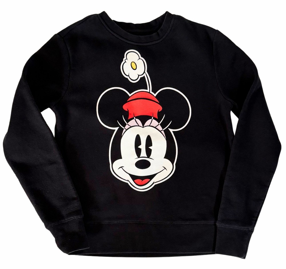 Disney Shanghai Resort Minnie Mouse Sweatshirt Womens Small Black Pullover