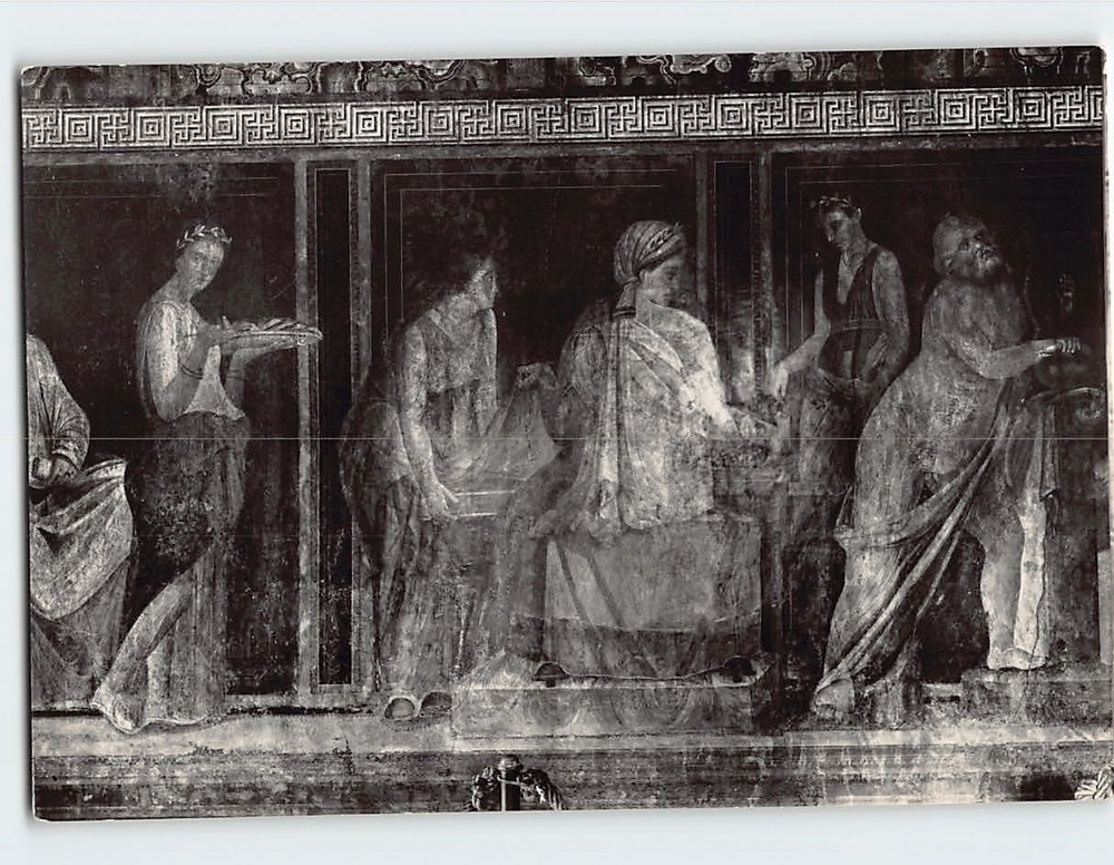 Postcard Dionysian Mysteries Fresco Villa of the Mysteries in Pompeii Italy