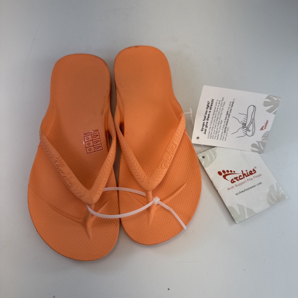 New Archies Arch Support Flip Flops  Peach Size US Woman’s 5 UK:3-3.5