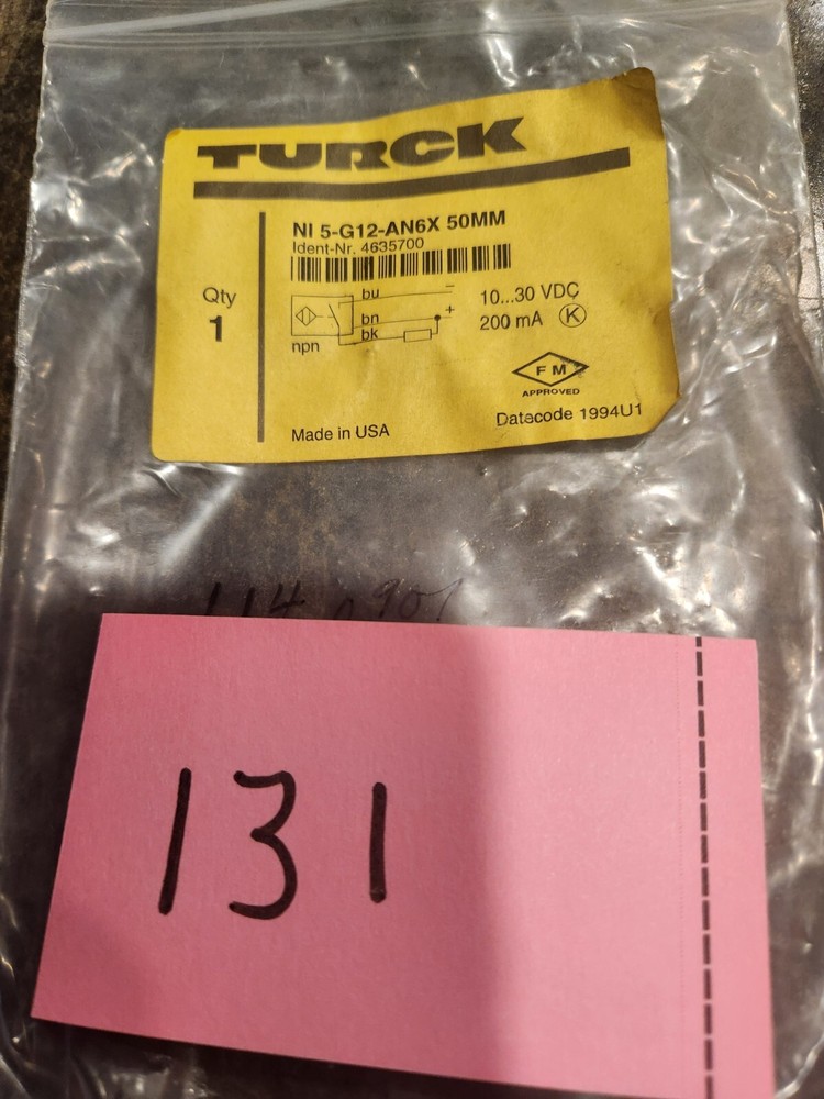 Turck Proximity Switch Ni 5-G12-An6X 50Mm New Ni5G12An6X