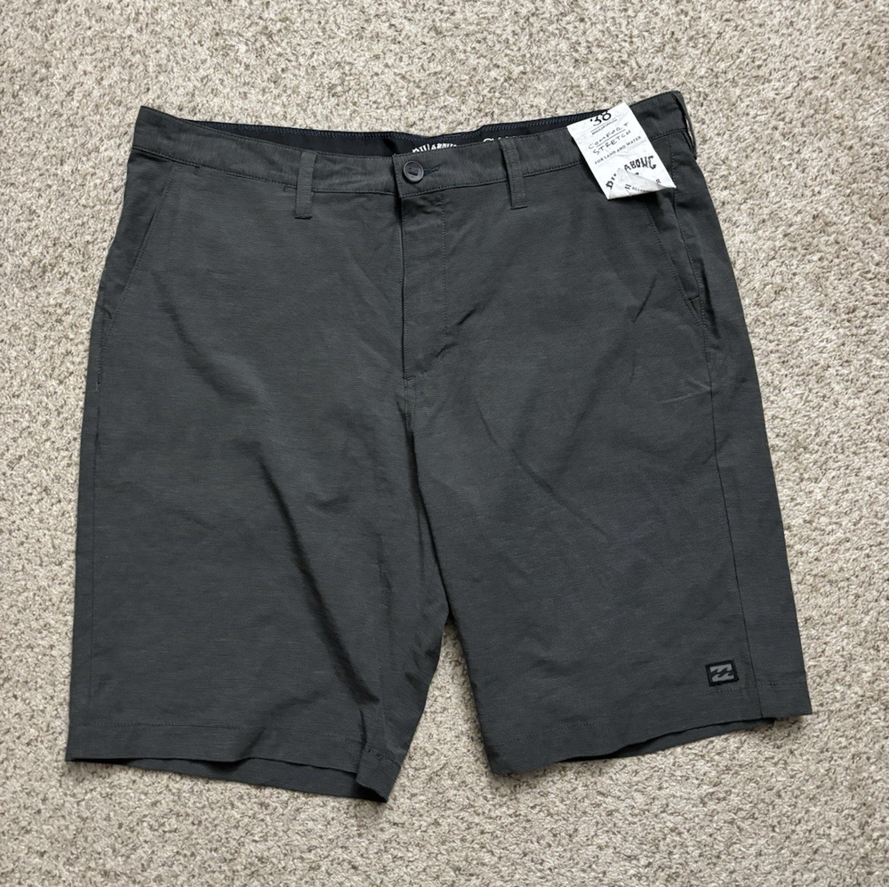 NEW Billabong Shorts Mens Size 38 Gray Hybrid Walkshorts Comfort Stretch Beach