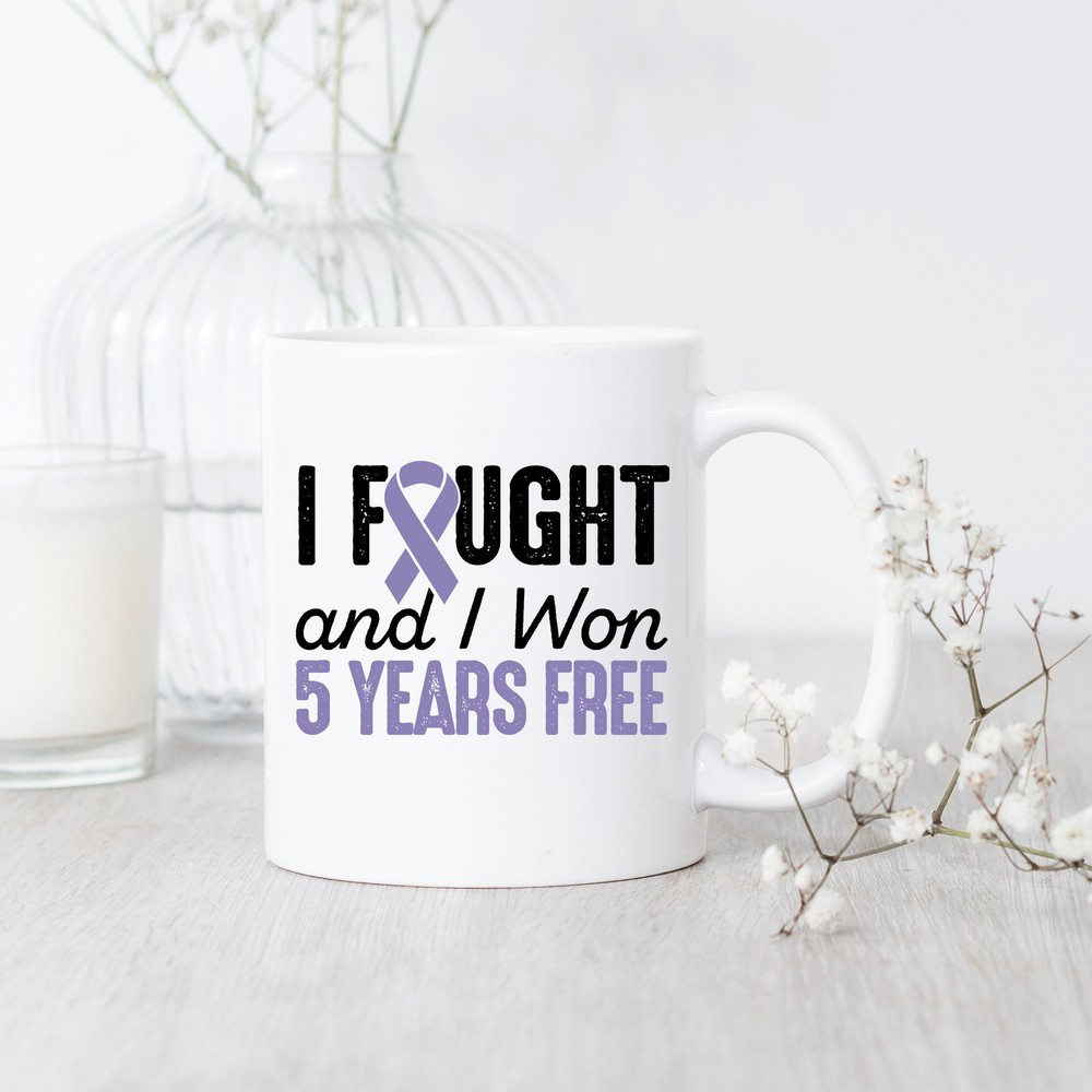 Esophageal Cancerversary 5 Years Free Mug Esophageal Cancer Survivor Esophageal