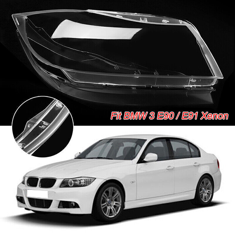 Right Side Headlight Lens Cover Headlamp Shell Pastic For BMW E90 E91 2005-2012