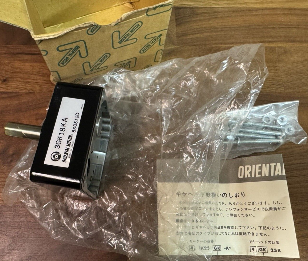 New OEM Genuine Oriental Motor Gear Head 3GK18KA Made in Japan Fast Ship