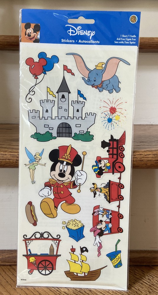 NOS Disney STICKERS Scrapbooking MICKEY MOUSE One Sheet Acid Free SANDYLION NEW-image