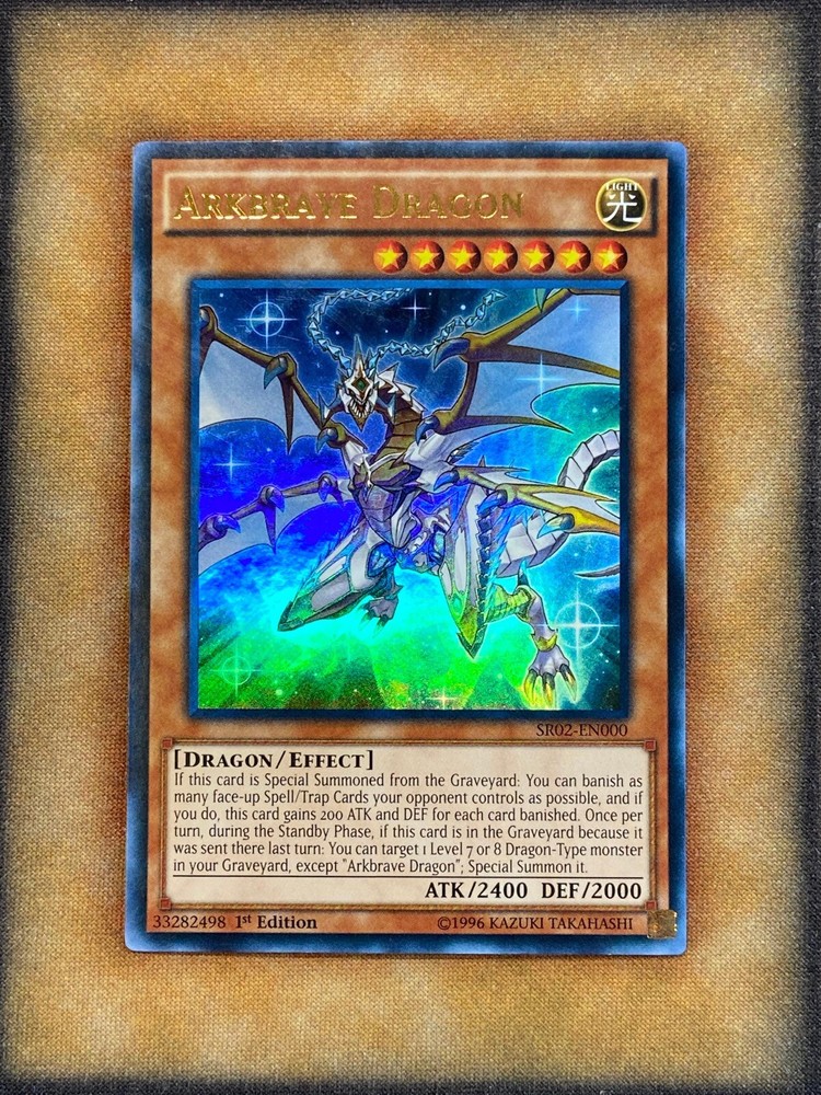 Yugioh Arkbrave Dragon SR02 Ultra Rare 1st Edition Near Mint