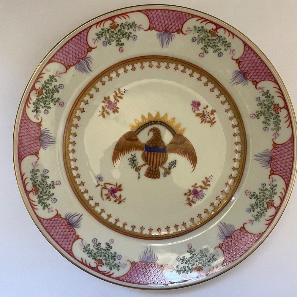 Sampson Porcelain Plate (One) Chinese export style to America
