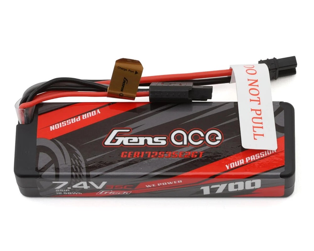 Gens ace 1700mAh 2S 35C 7.4V G-Tech Hardcase Lipo Battery with EC2 Plug-image