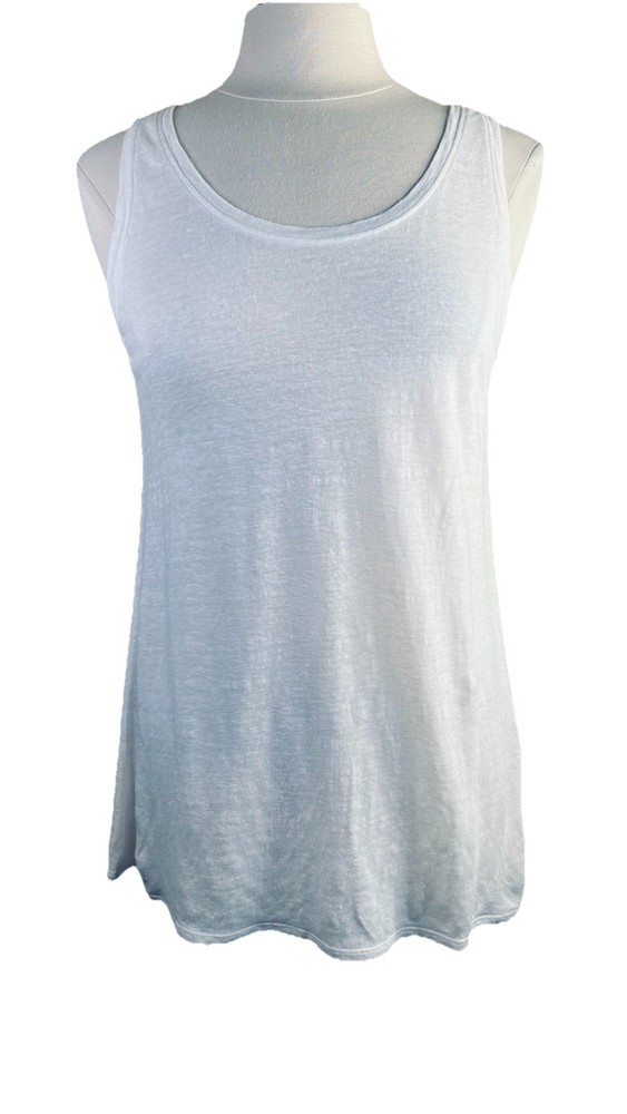Eileen Fisher (XS) White Tank Top 100% Organic Linen Oversized