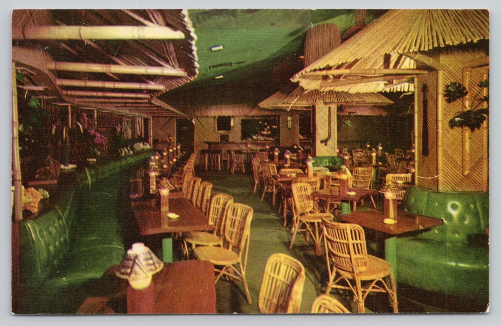 Hotel Nicollet Minneapolis Waikiki Room Tiki Bar Restaurant Postcard