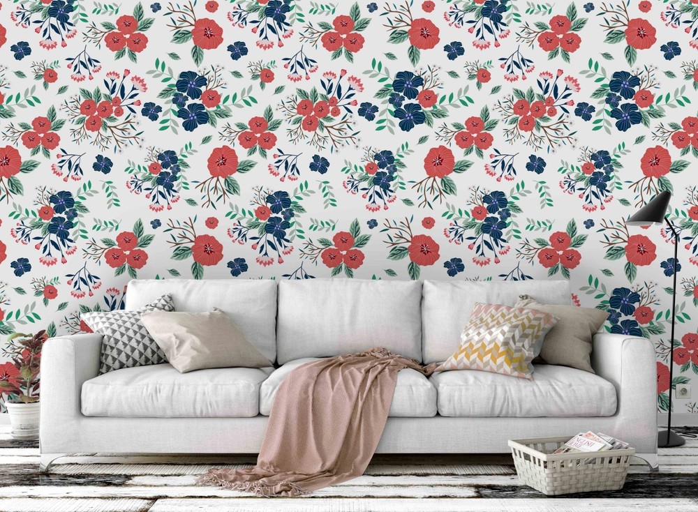 3D Flower Flora Pattern Wall Murals Wallpaper Murals Wall Sticker 3