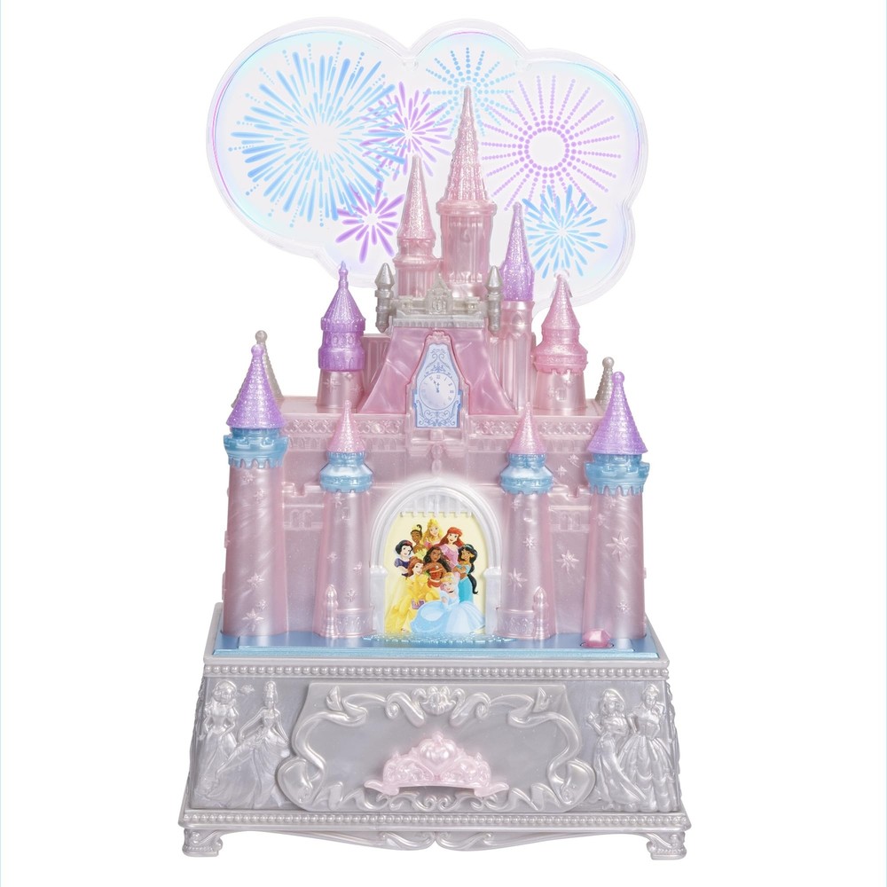 Disney Princess Castle Jewelry Box for Girls with Music and LED Lights – Keepsake Storage for Kids