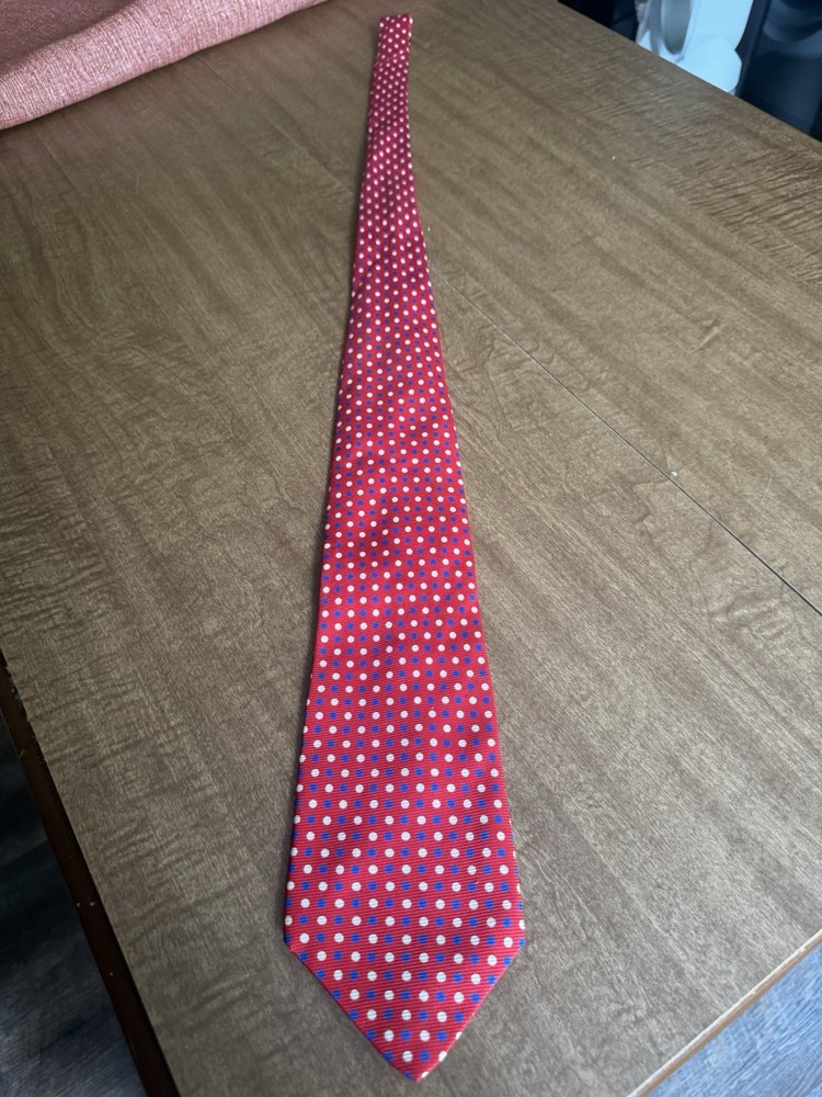 Polo Ralph Lauren Red/Blue/Cream Textured Polka Dot 4