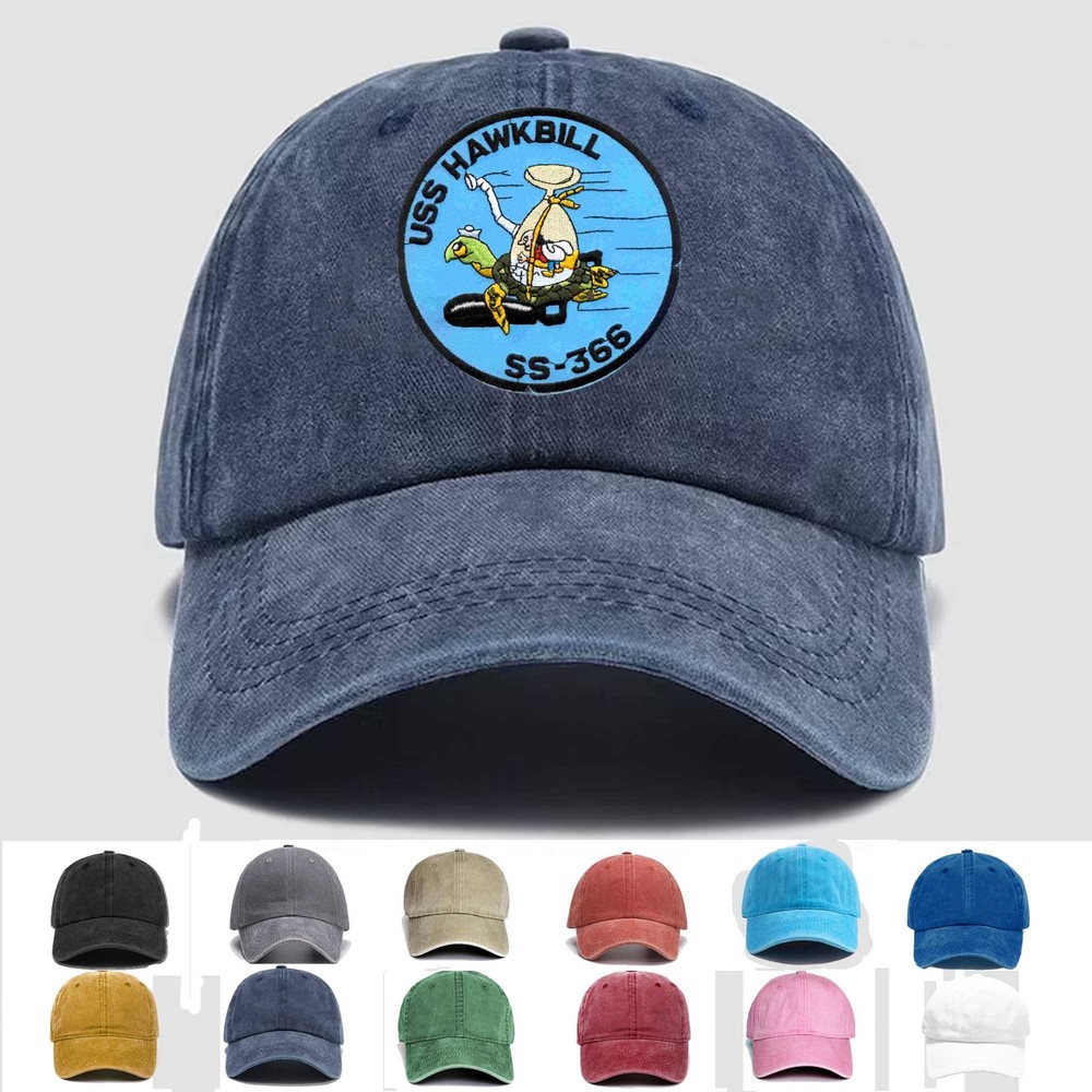 Custom Embroidered Hat SS-366 USS Hawkbill, Veteran Cap, Trucker Hat, Gift Idea