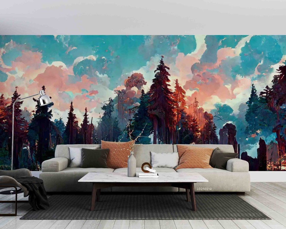 3D Forest Path Landscape Oil Painting Wall Murals Wallpaper Murals Wall Sticker