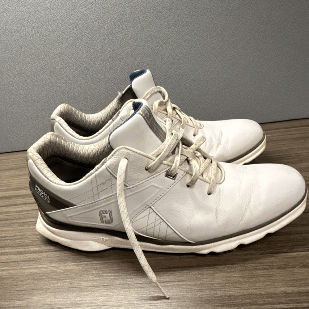 FootJoy Pro/SL Carbon Men's Spiked Golf Shoes White Gray Black