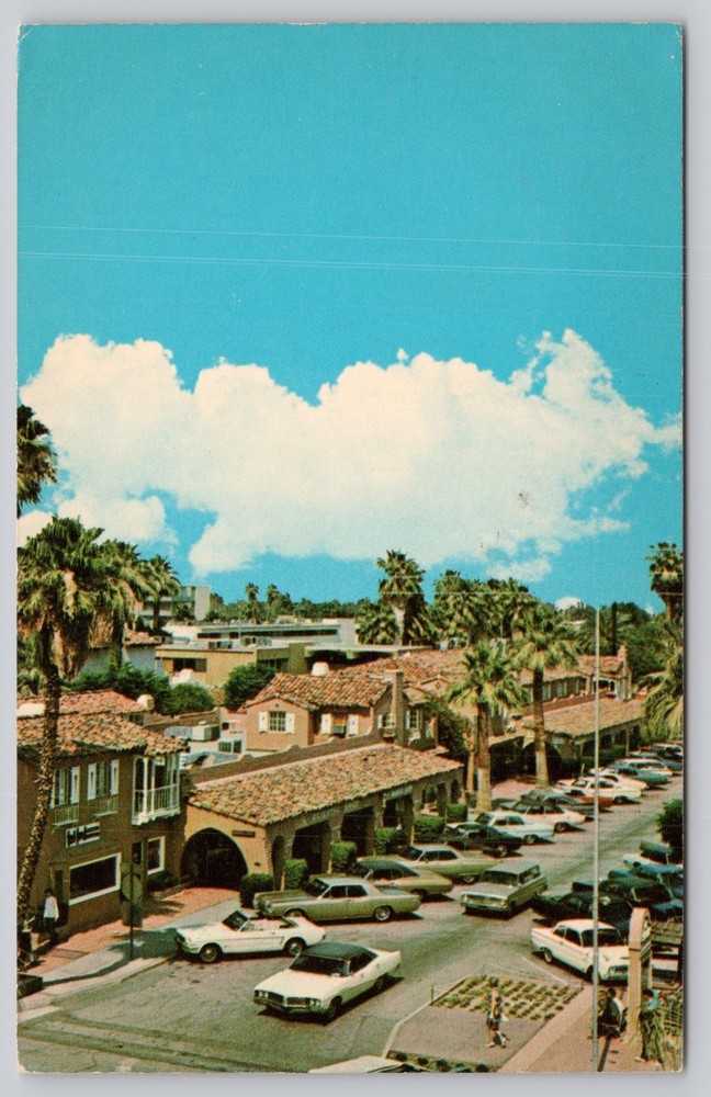 Vintage Palm Springs Plaza CA Postcard Western Resort Publications