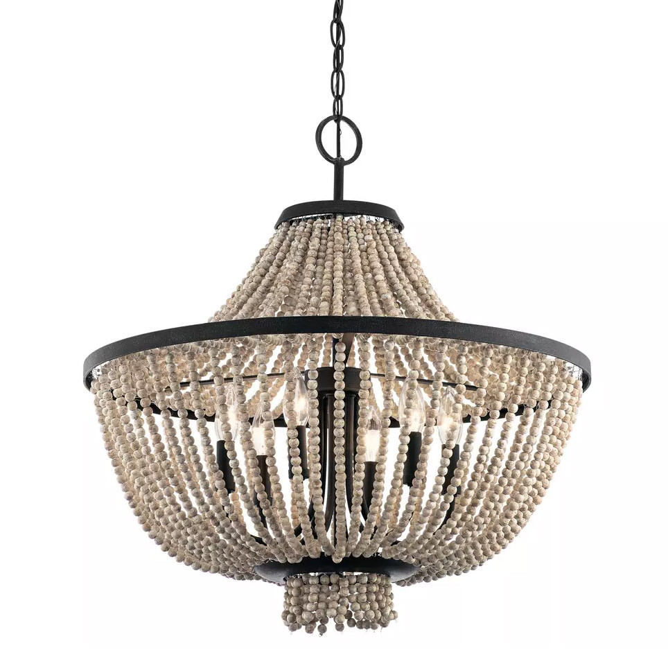 Kichler 43891 Black Brisbane 6-Light 24