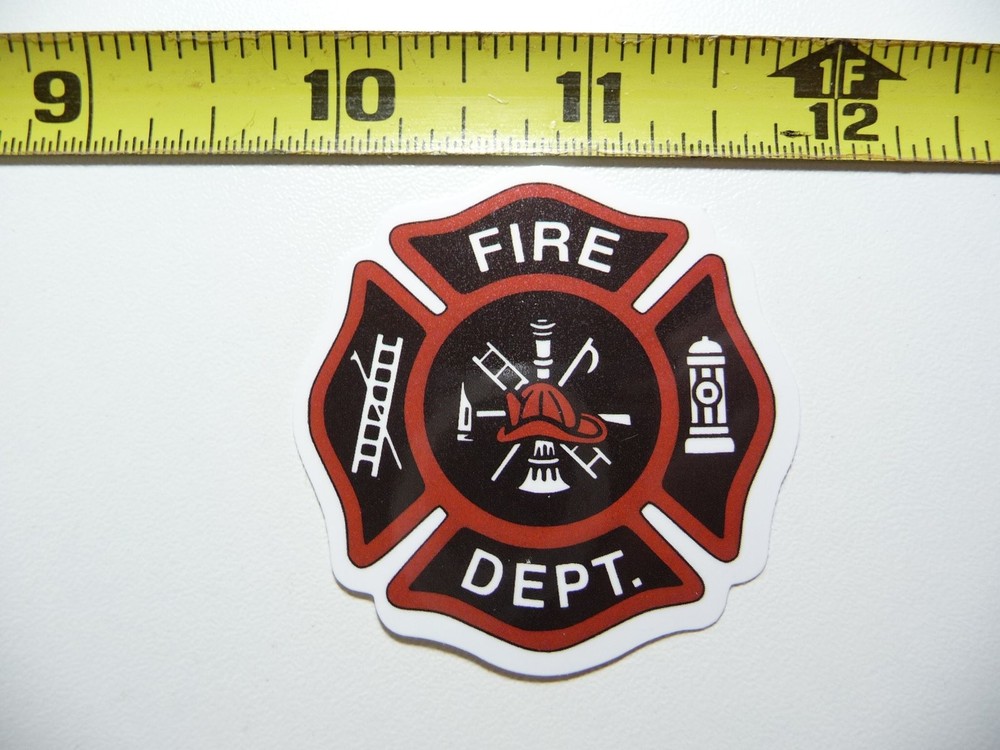 Vintage Firefighter Scramble Decal Sticker for Helmets & Gear