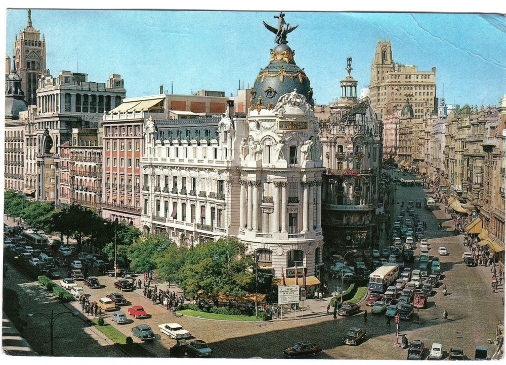 Spain Postcard Madrid Alcala Street And Jose Antonio Avenue