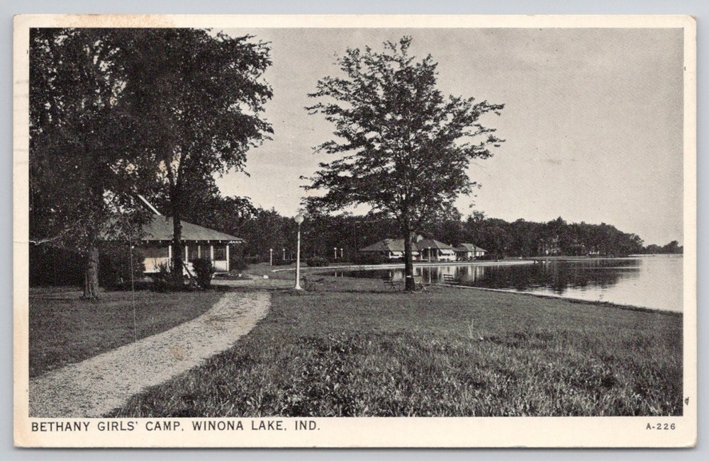 Bethany Girls' Camp Winona Lake Indiana 1947 Postcard FOTO-TONE