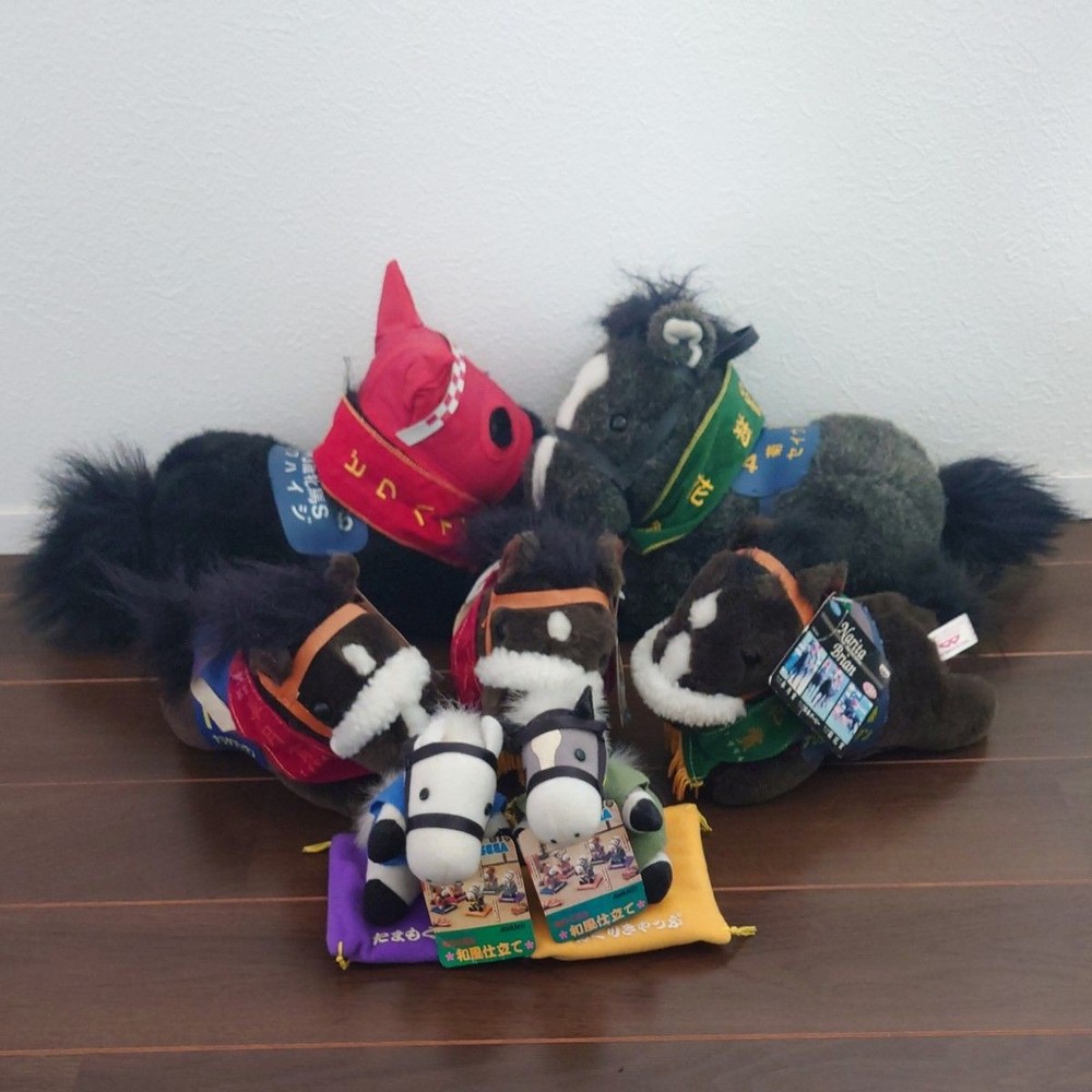 AVANTI Horse Plush Set 7 Vintage Racing Plushes Oguri Cap Narita Brian