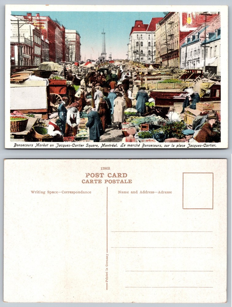 Bonsecours Market Jacques Cartier Square Montreal Postcard