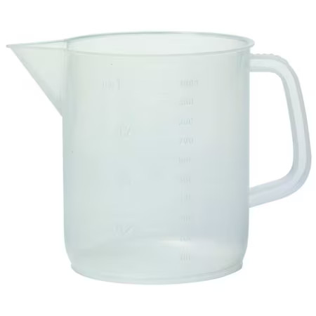 Beaker, Polypropylene, Low Form With Handle, 2 L / 67.62 Fl Oz Capacity, NotFree Shipping on orders over $75