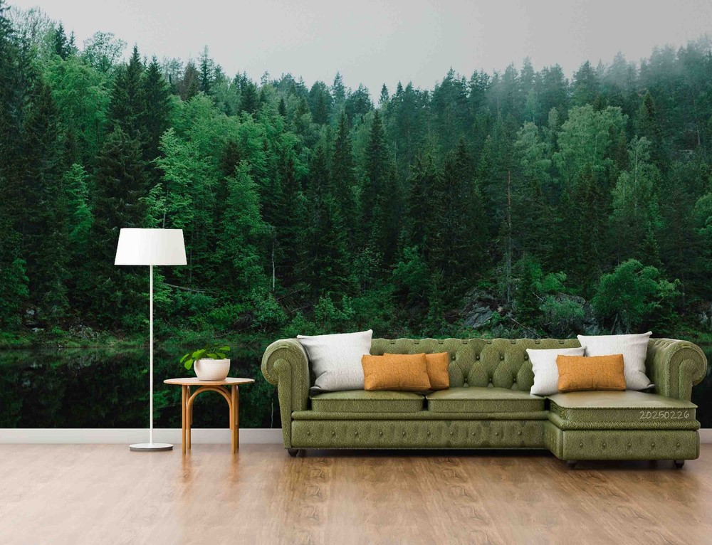 3D Forest River Landscape Wall Murals Wallpaper Murals Wall Sticker 8