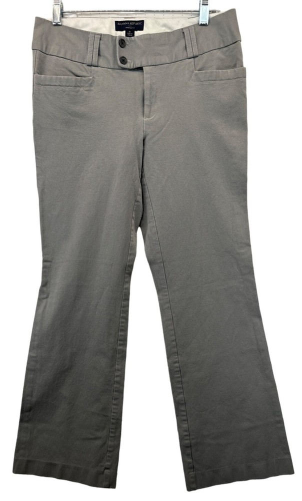 Banana Republic Womens Pants 8 Gray Martin Fit Stretch Modern City Casual Comfy