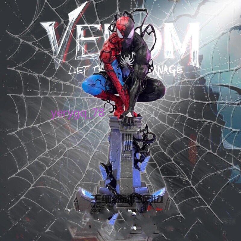 Spider-Man Venom Symbiotic Figure LED 15in Statue PVC Marvel Model Collectables