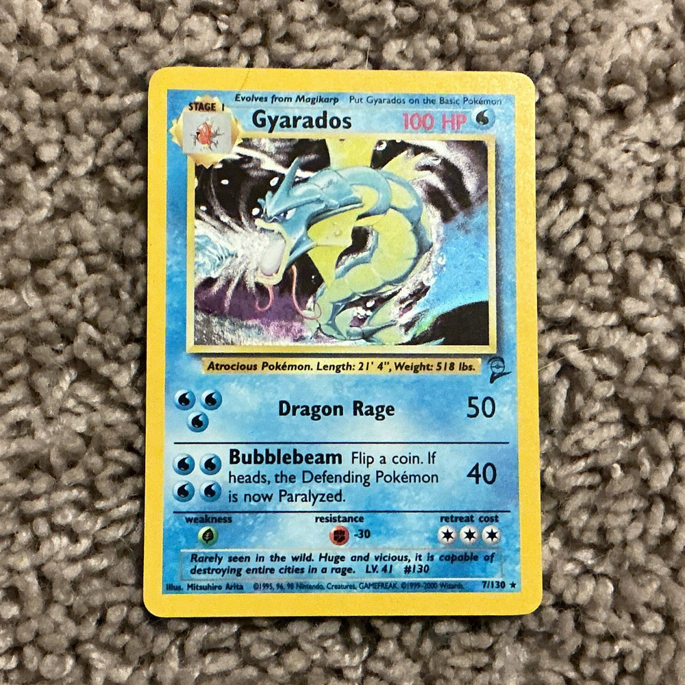 Pokemon TCG Gyarados 6/102 Base Set Holo Rare Unlimited English 1999 100HP Arita