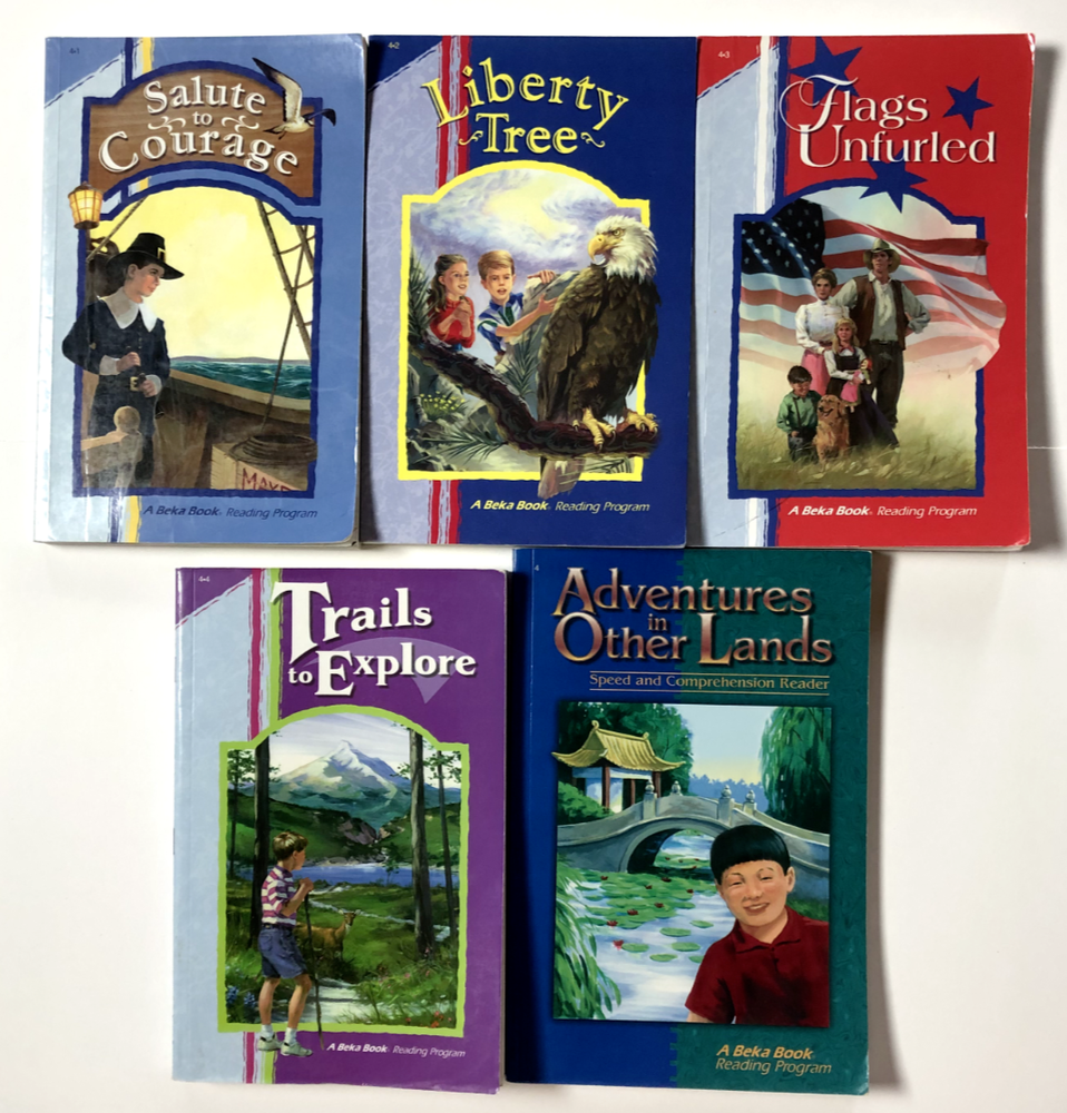 ABeka 4th grade Reading 4 CURRICULUM 5 pcs SET Lot Student Readers Adventures
