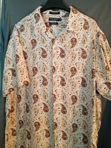 Daniel Cremieux Collection Men's Short Sleeve Paisley Shirt XL