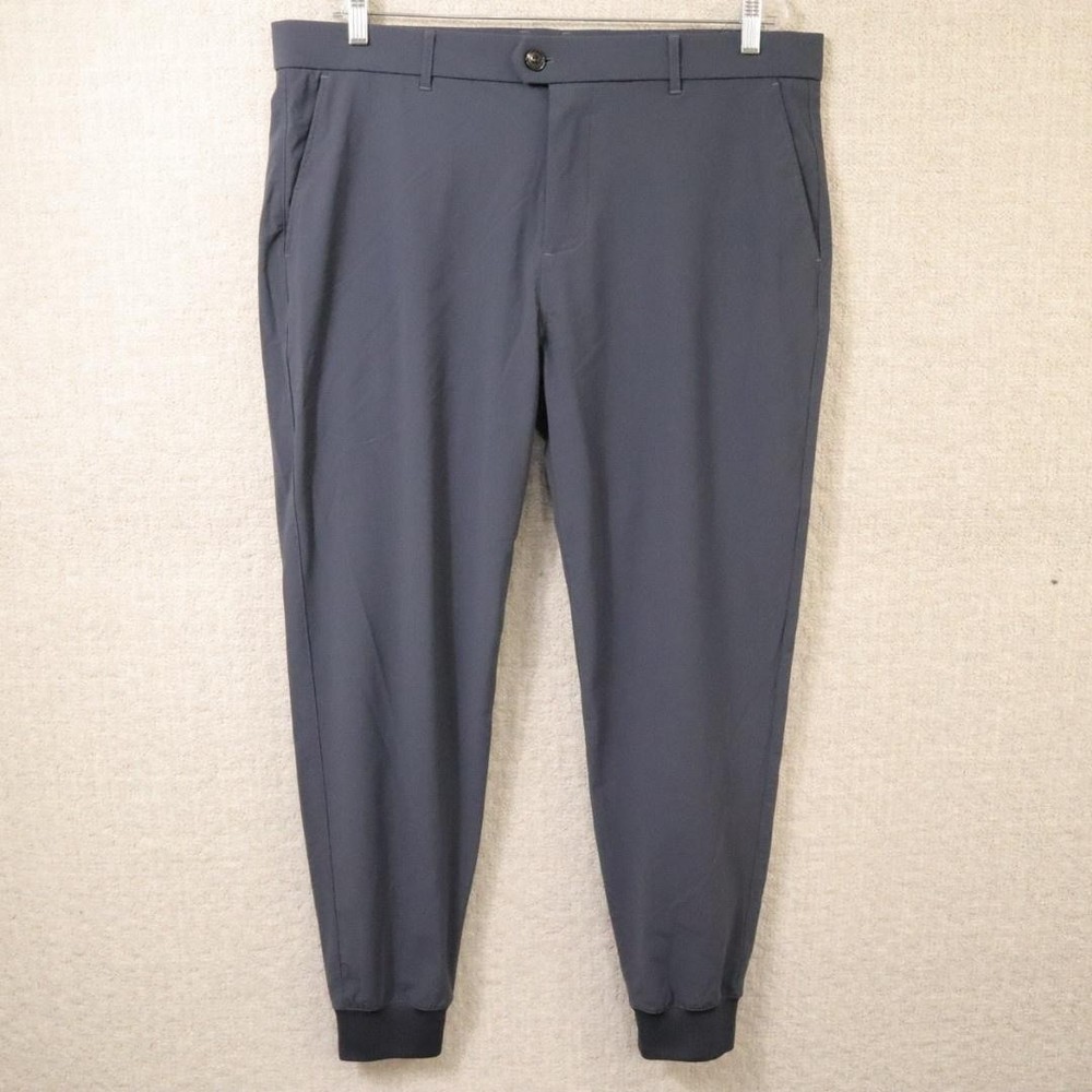 Greyson Jogger Pants Mens 38 Gray Golf Performance Stretch Cuffed Tapered Tech