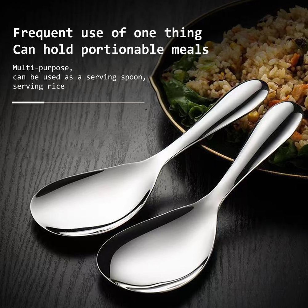 Stainless steel rice spoon for serving rice/