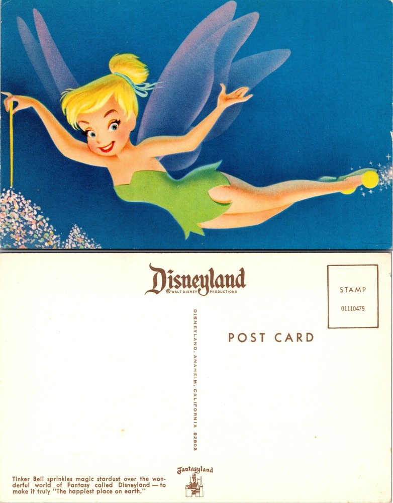 Tinker Bell Disneyland California CA Postcard