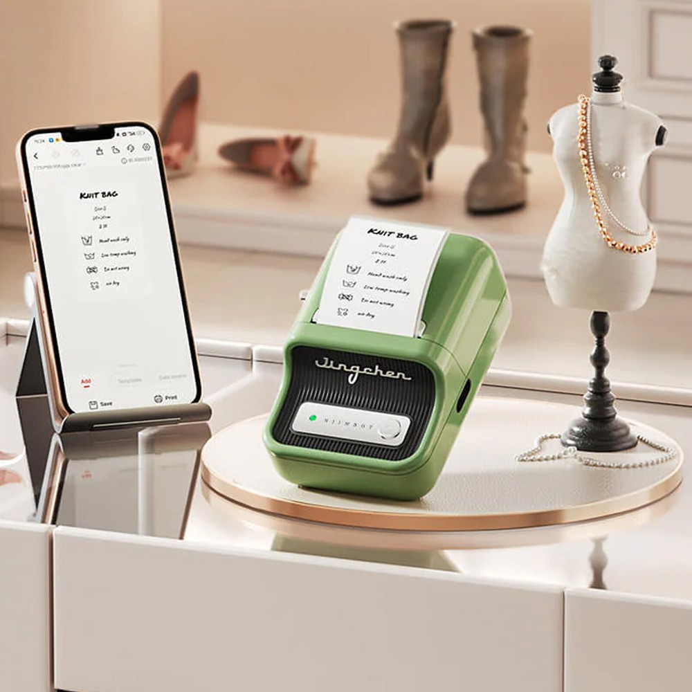 NIIMBOT B21 Bluetooth Thermal Label Printer with 50x30mm Labels