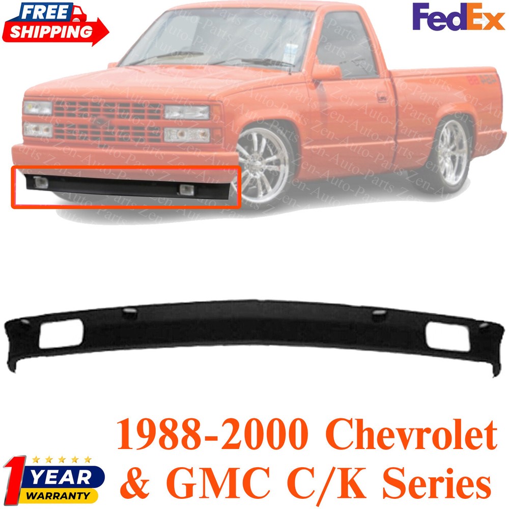 Front Bumper Lower Valance w/ Fog Light Holes For 1988-00 Chevy & GMC C/K Series