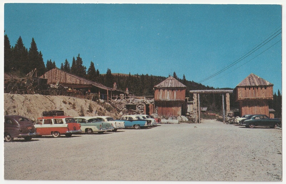c1950s~Helena Montana MT~Frontier Town~Western Folk Art~Vintage Postcard