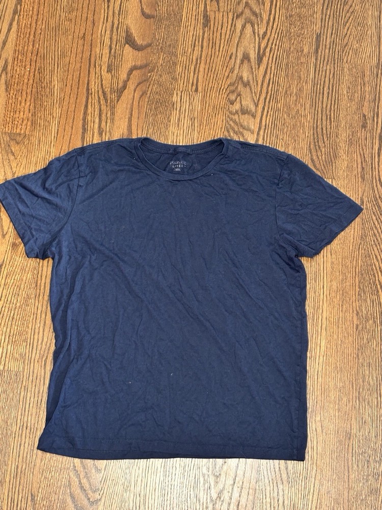 Marine Layer Mens Short Sleeve Crewneck T-Shirt  Blue  Size Medium